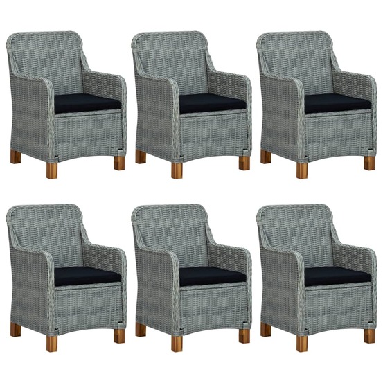 Ensemble à manger de jardin 9 pcs gris clair