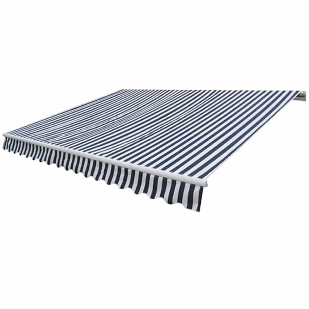 Auvent pliable manuel 300 cm bleu/blanc