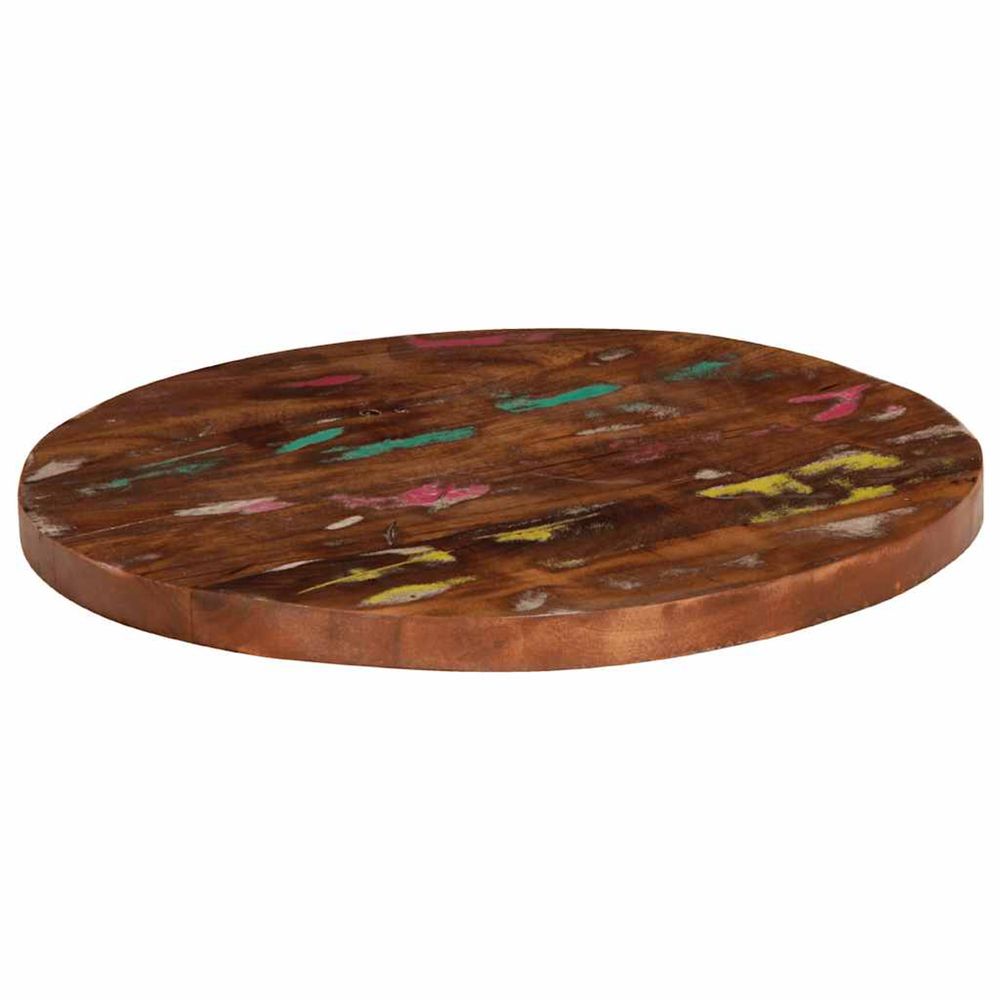 Dessus de table ø 40x1,5 cm rond bois massif de récupération