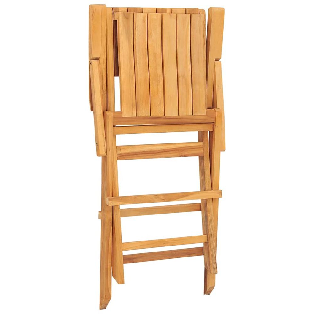 Chaises pliantes, lot de 6, 55 x 61 x 90 cm, en bois de teck massif