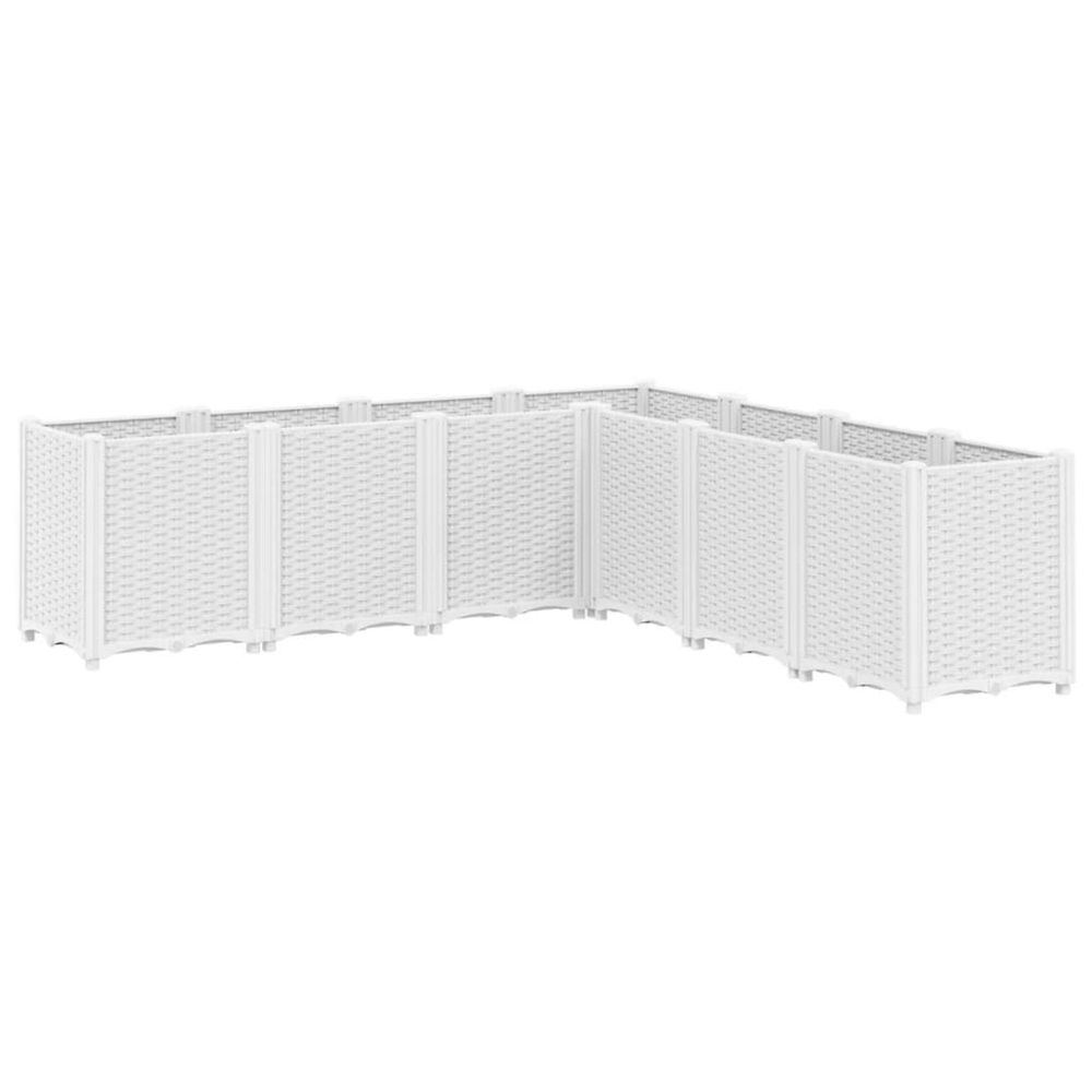 Jardinière d'extérieur blanc 160x160x53 cm polypropylène