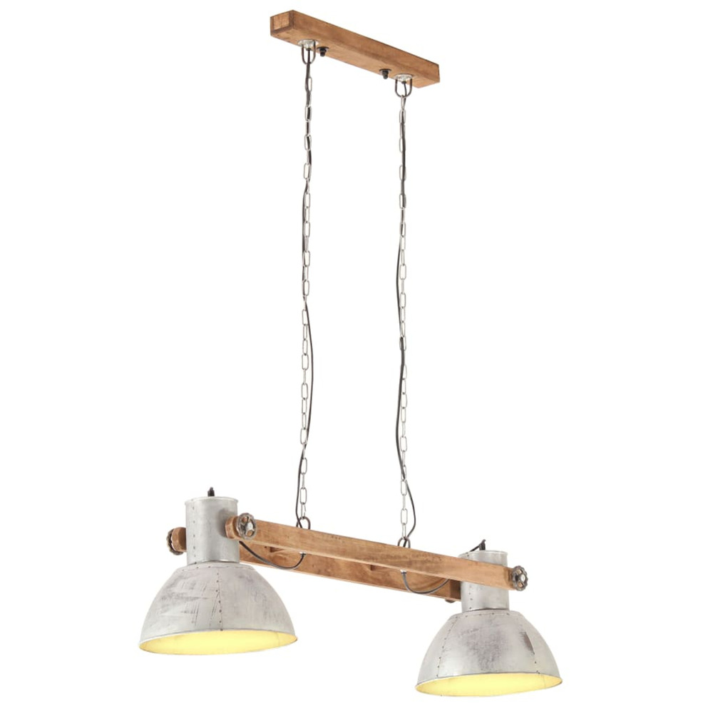 Lampe suspendue industrielle 25 w argenté 109 cm e27