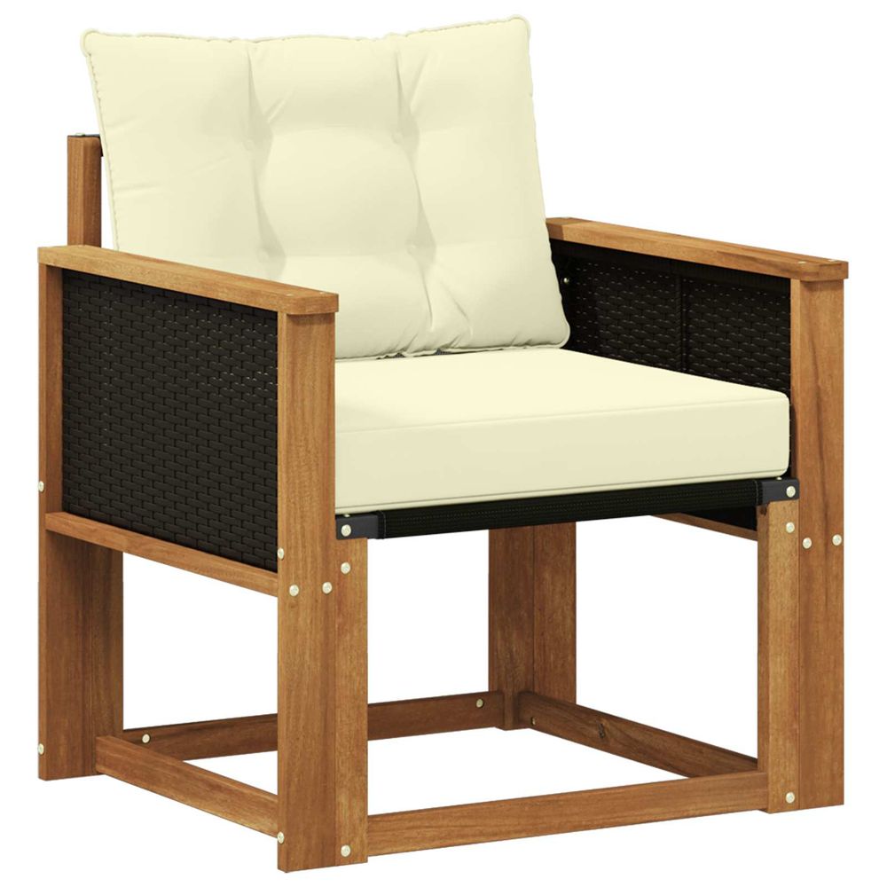 Sofa de milieu extérieur bois d'acacia massif naturel