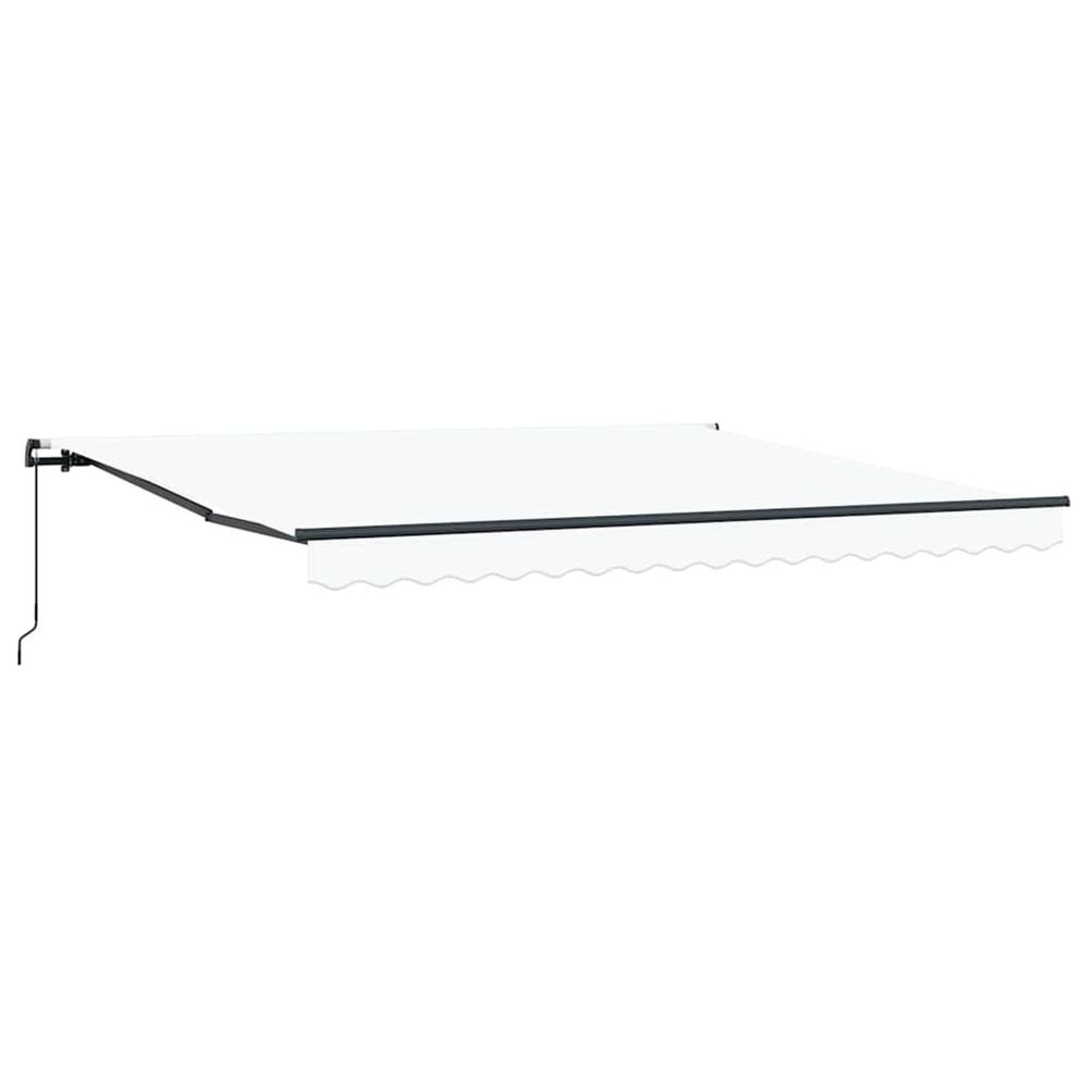 Auvent rétractable blanc 400 × 300 cm polyester et aluminium