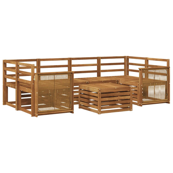 Ensemble de canapés d'extérieur 7 pcs naturel