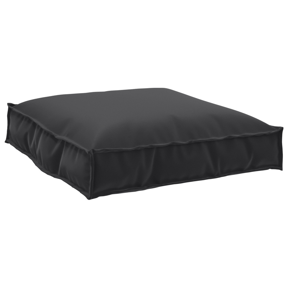 Coussin pallet noir 70x70x12 cm en tissu oxford