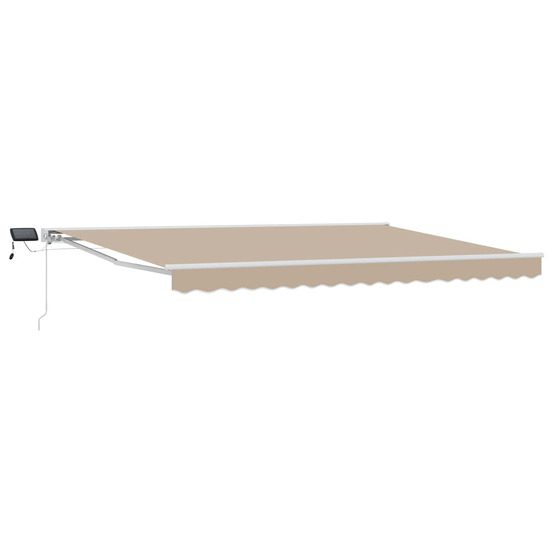 Cadre de store manuel avec leds beige 4 x 2 m