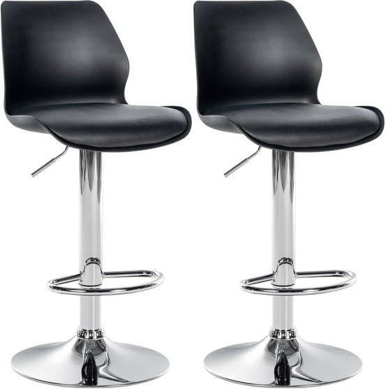 Lot de 2 tabourets de bar gilbert en plastique