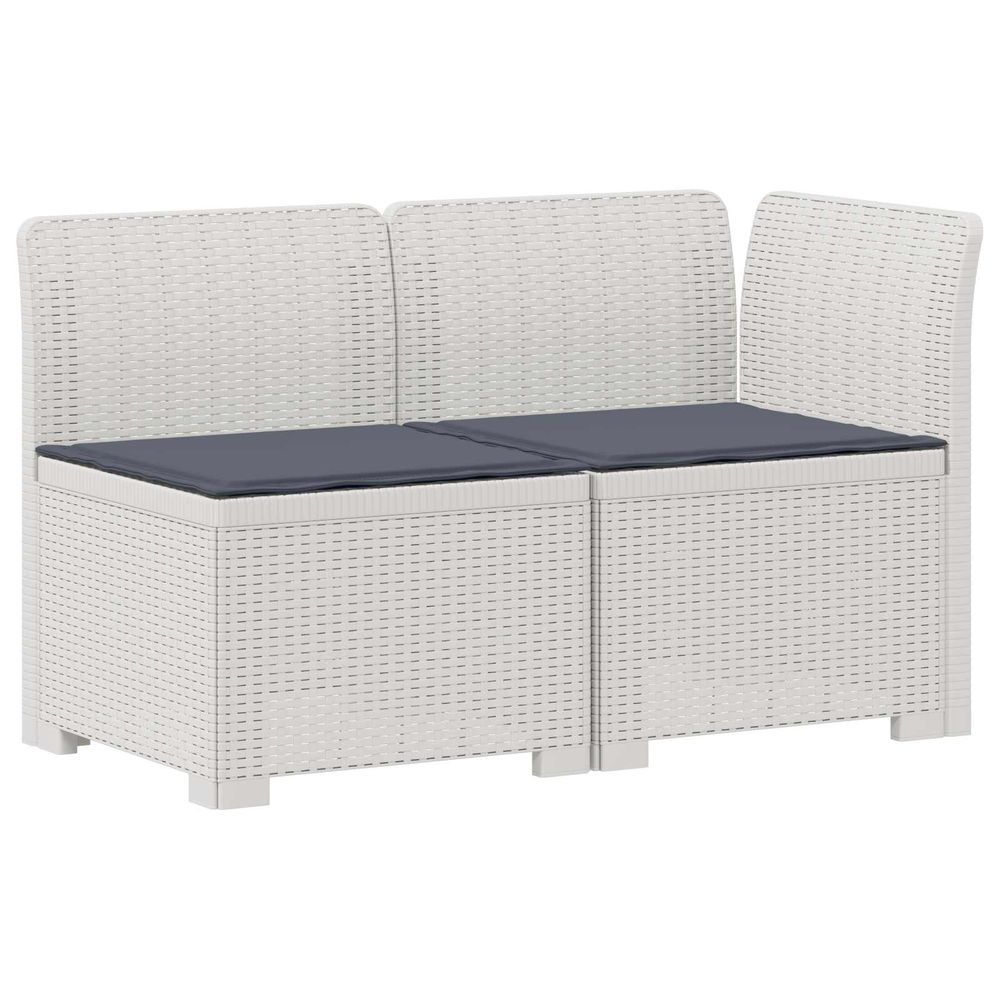 Canapé de jardin 2 places avec coussins look rotin 2 place pp