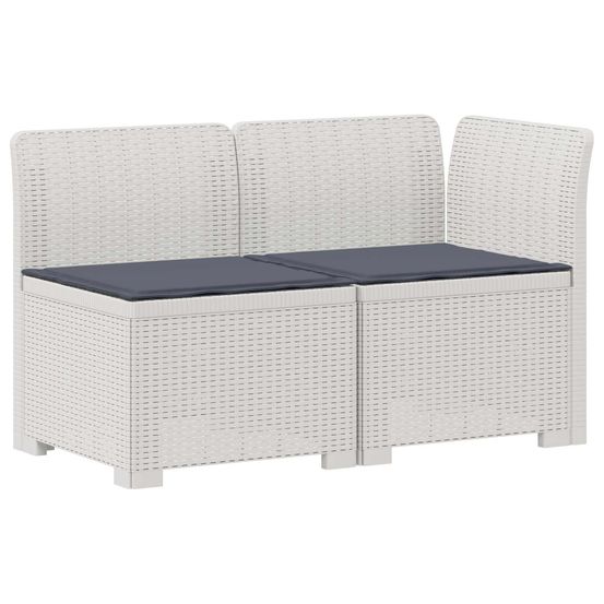 Canapé de jardin 2 places avec coussins look rotin 2 place pp