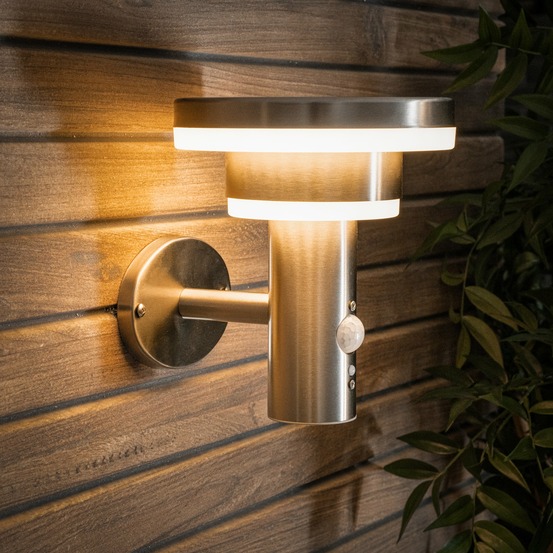 Esotec solar applique murale modena avec capteur pir metal ip44 résistant aux intempéries 102753
