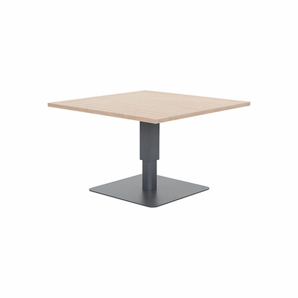 Table de jardin relevable carrée en aluminium salimia - graphite et honey