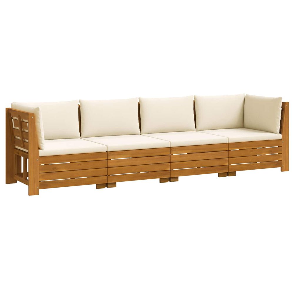 4 pc ensemble de canapés d'extérieur bois d'acacia massif