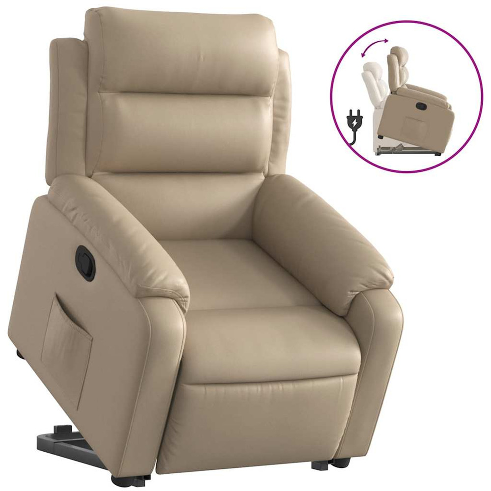 Fauteuil inclinable cappuccino similicuir