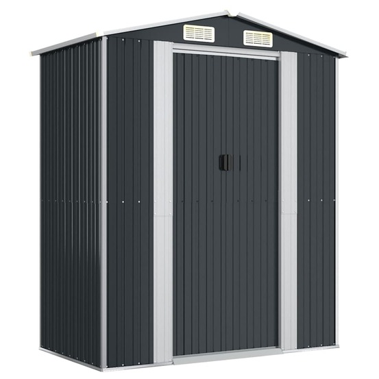 Abri de jardin anthracite 192x108x223 cm acier galvanisé