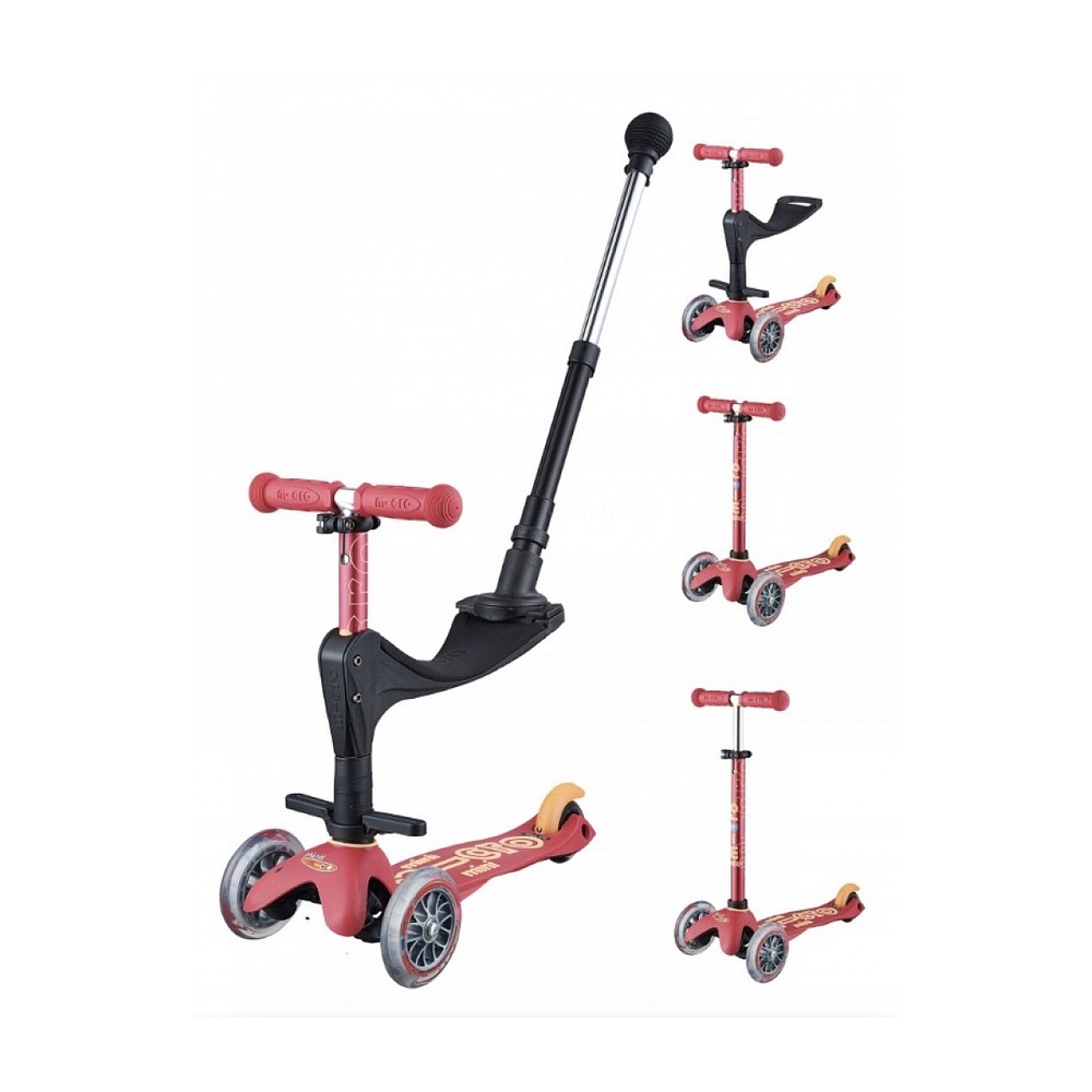 Trottinette mini 3 en 1 deluxe plus rubis