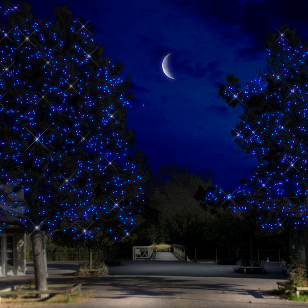 Guirlande scintillante l12m 120 led bleu - prolongeable - qualité professionnelle - int/ext