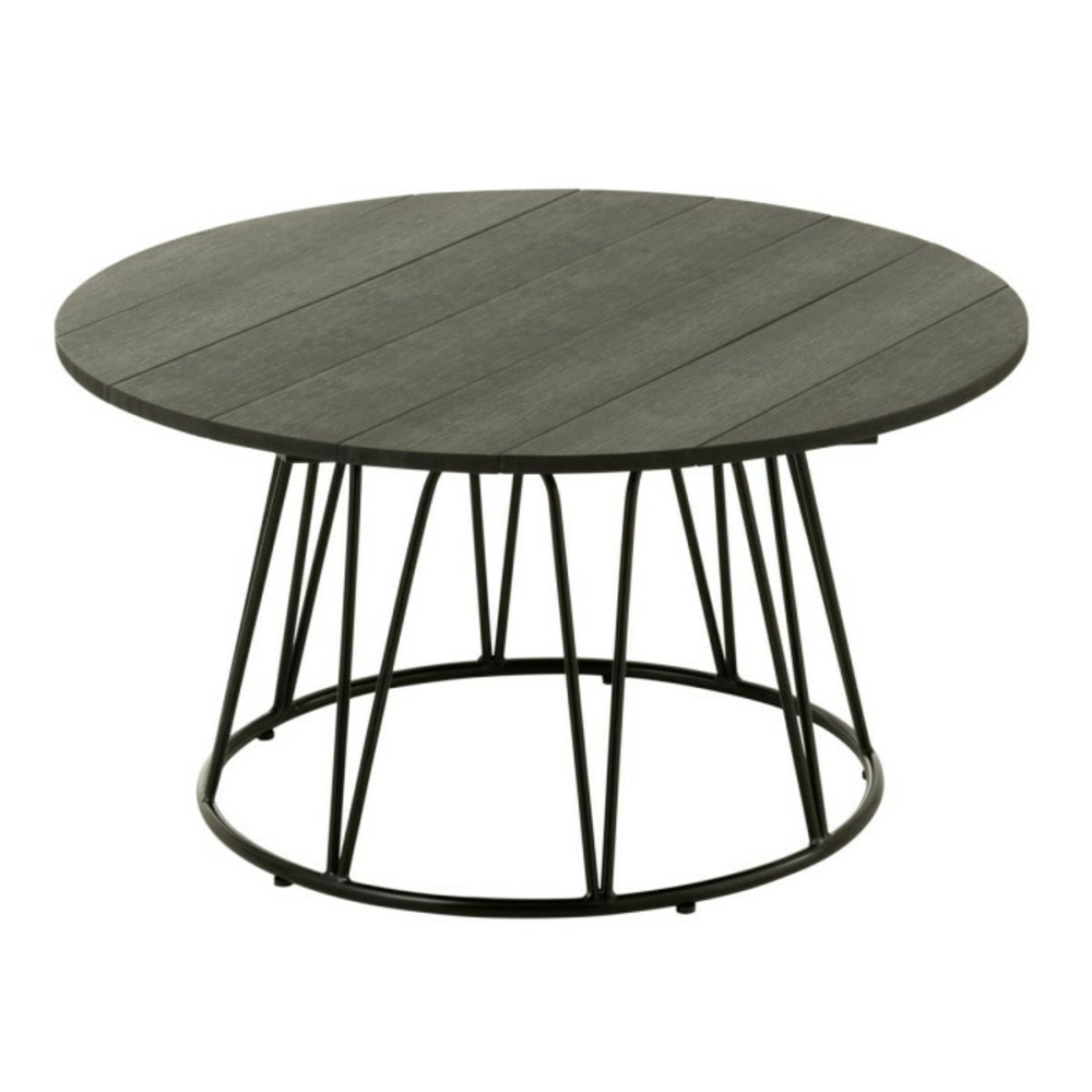 Table basse en métal poa 80cm noir