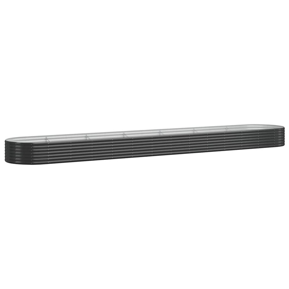 Jardinière bac lit surélevé plantes fleurs terrasse jardin de jardin acier enduit de poudre anthracite