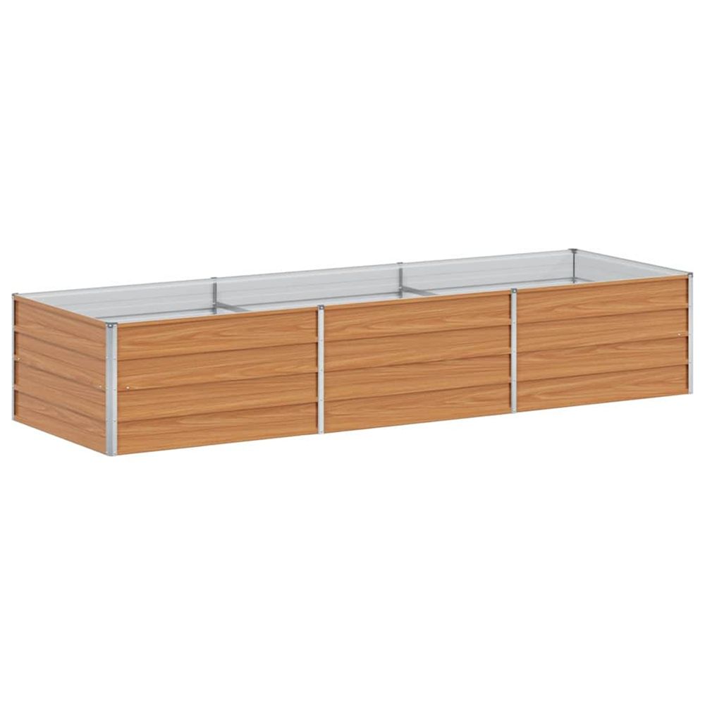 Jardinière d'extérieur surélevée marron clair 240 x 80 x 45 cm