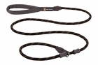 Combinaison laisse/collier, just-a-cinch™ avec corde réfléchissant et poignée rembourrée. Couleur: obsidian black (noir)