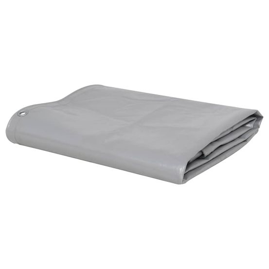 Tarps gris 3 x 3 m toile avec revêtement en pvc