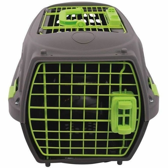 Caisse de transport pour chat en plastique - taille m - gris