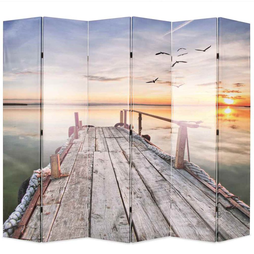Cloison de séparation pliable 228 x 170 cm lac