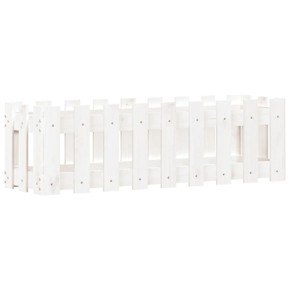 Lit surélevé de jardin design de clôture 100x30x30cm pin massif