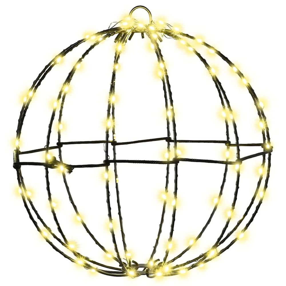 Boule avec 96 led blanc chaud 30 cm métal