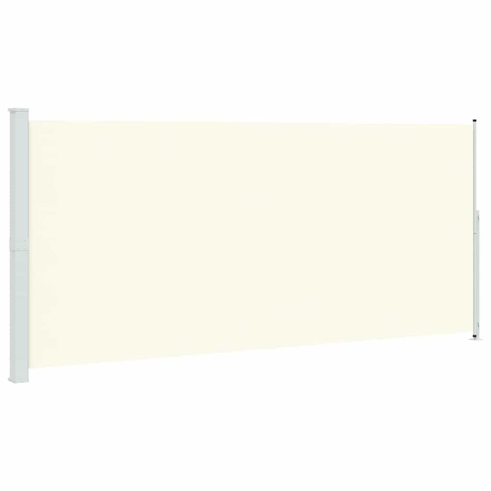 Auvent latéral rétractable de patio 220x514 cm crème
