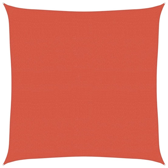 Voile d'ombrage 160 g/m² terre cuite 4x4 m pehd
