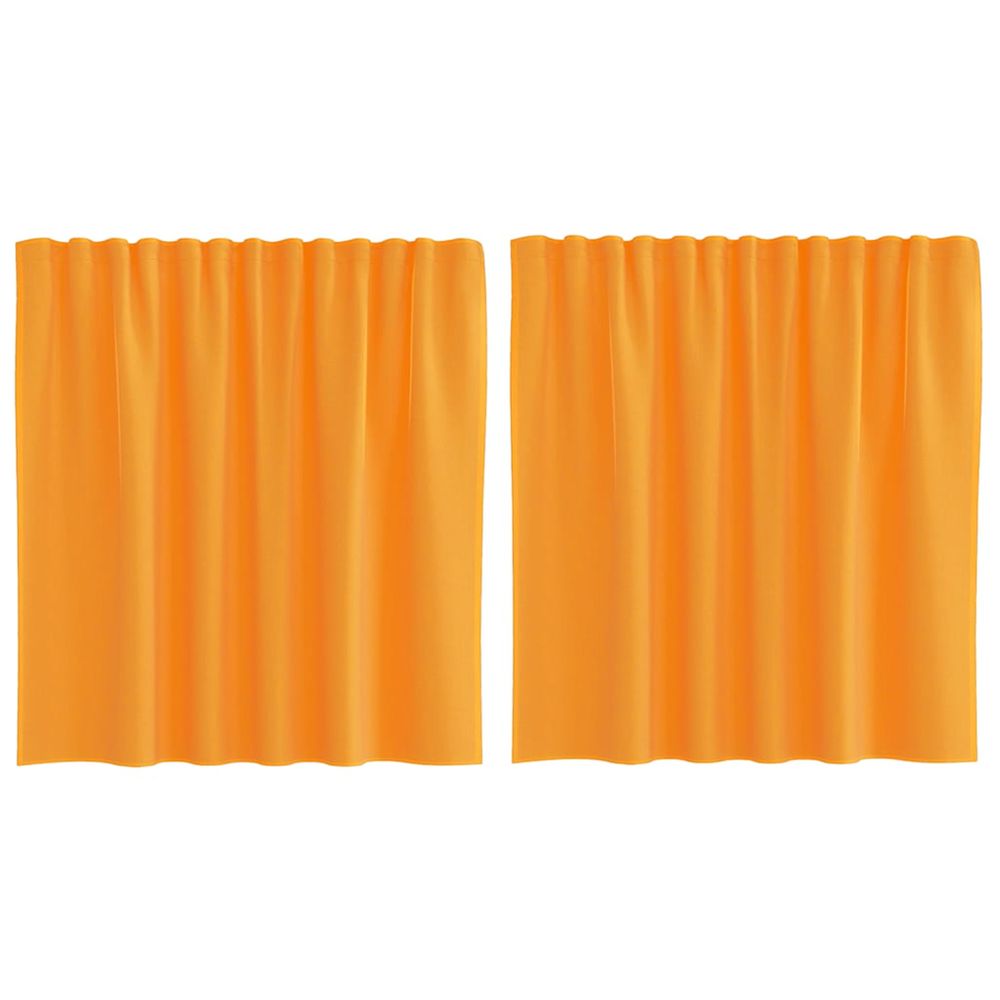 Rideaux en voile avec boucles 2 pcs orange 140x140 cm