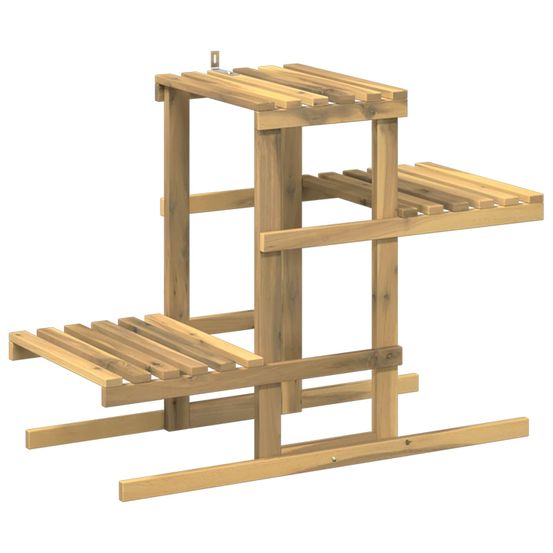 Support de plante blanc 82 x 36 x 60 cm bois d'acacia massif