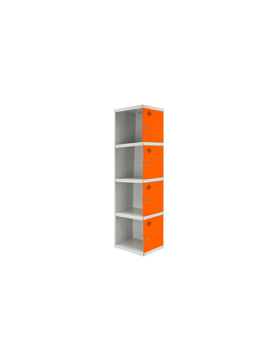Casier-armoire simonlocker prof.dism.4 porte 1/4 300 adi gr/oran gris/orange 1800x300x500 - simonrack