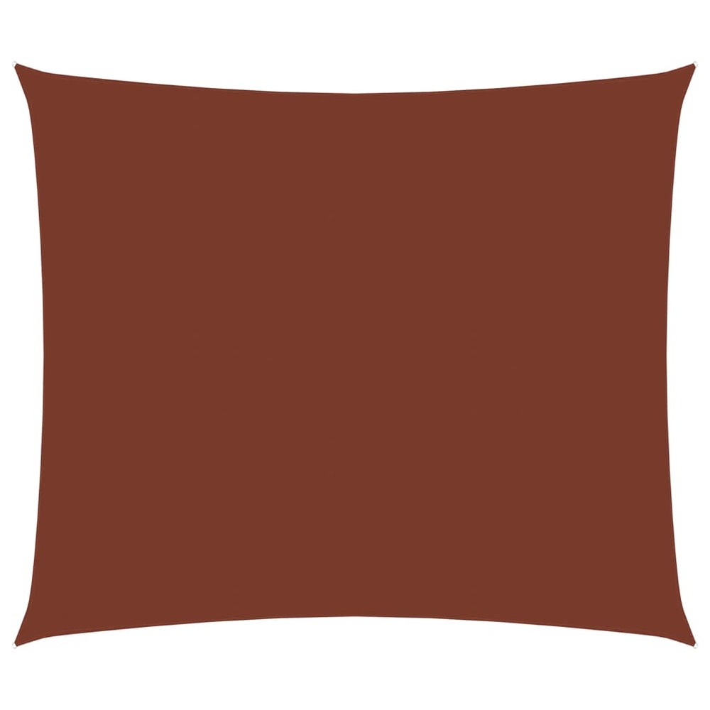 Voile parasol tissu oxford rectangulaire 3,5 x 4,5 m terre cuite