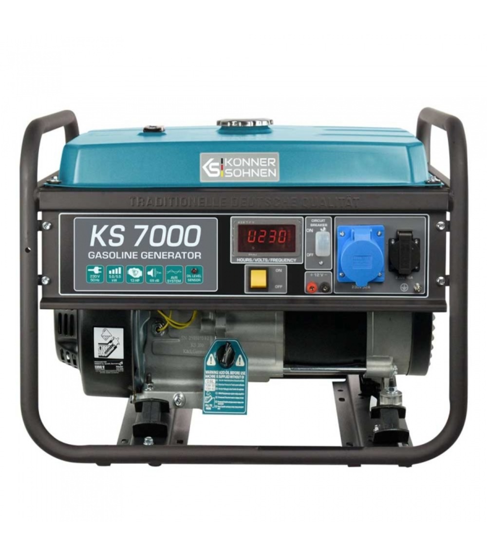 Groupe électrogène thermique 389cc, 5 kw, sytême avr - könner & söhnen ks 7000e