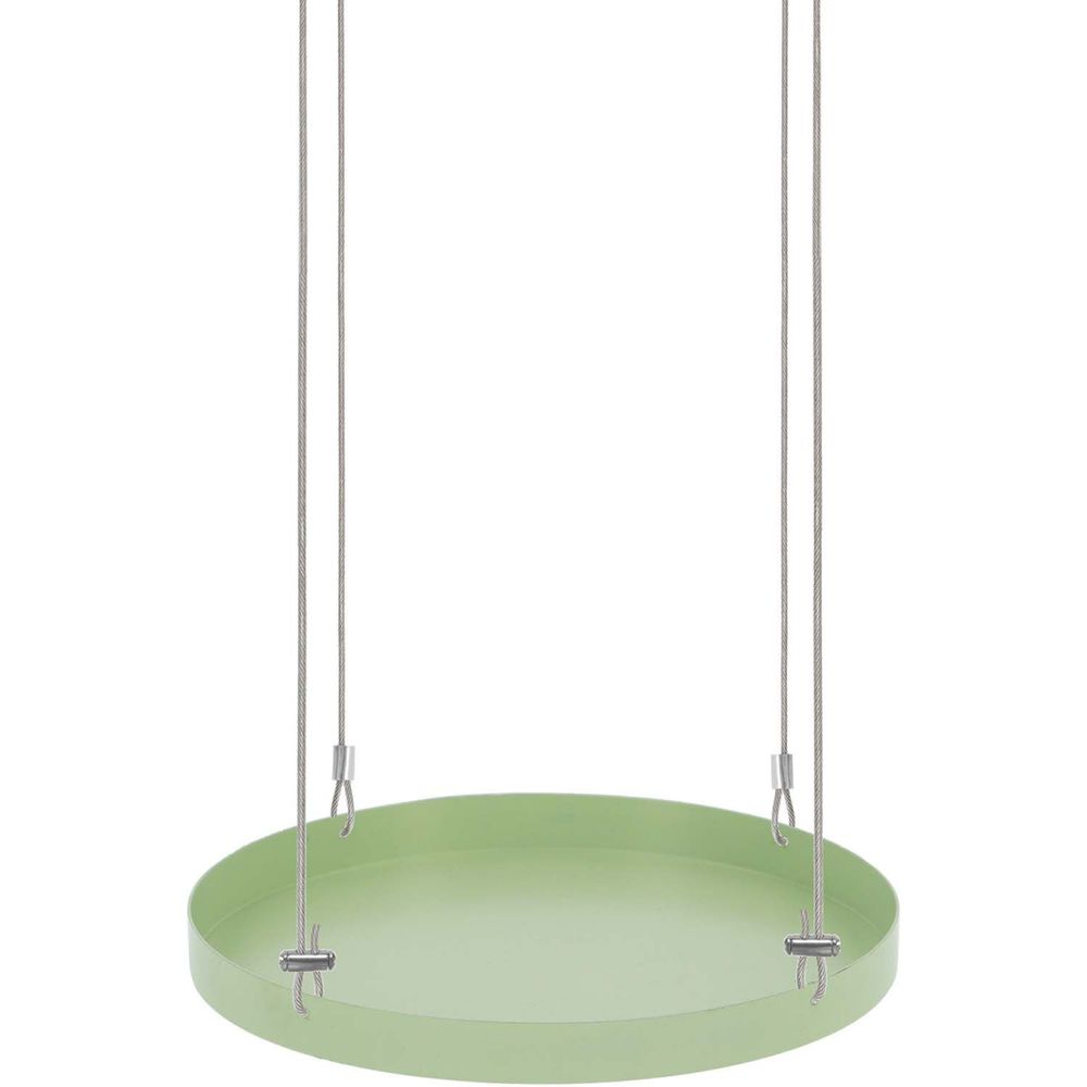 Support à plantes rond à suspendre vert diamètre de 24 cm