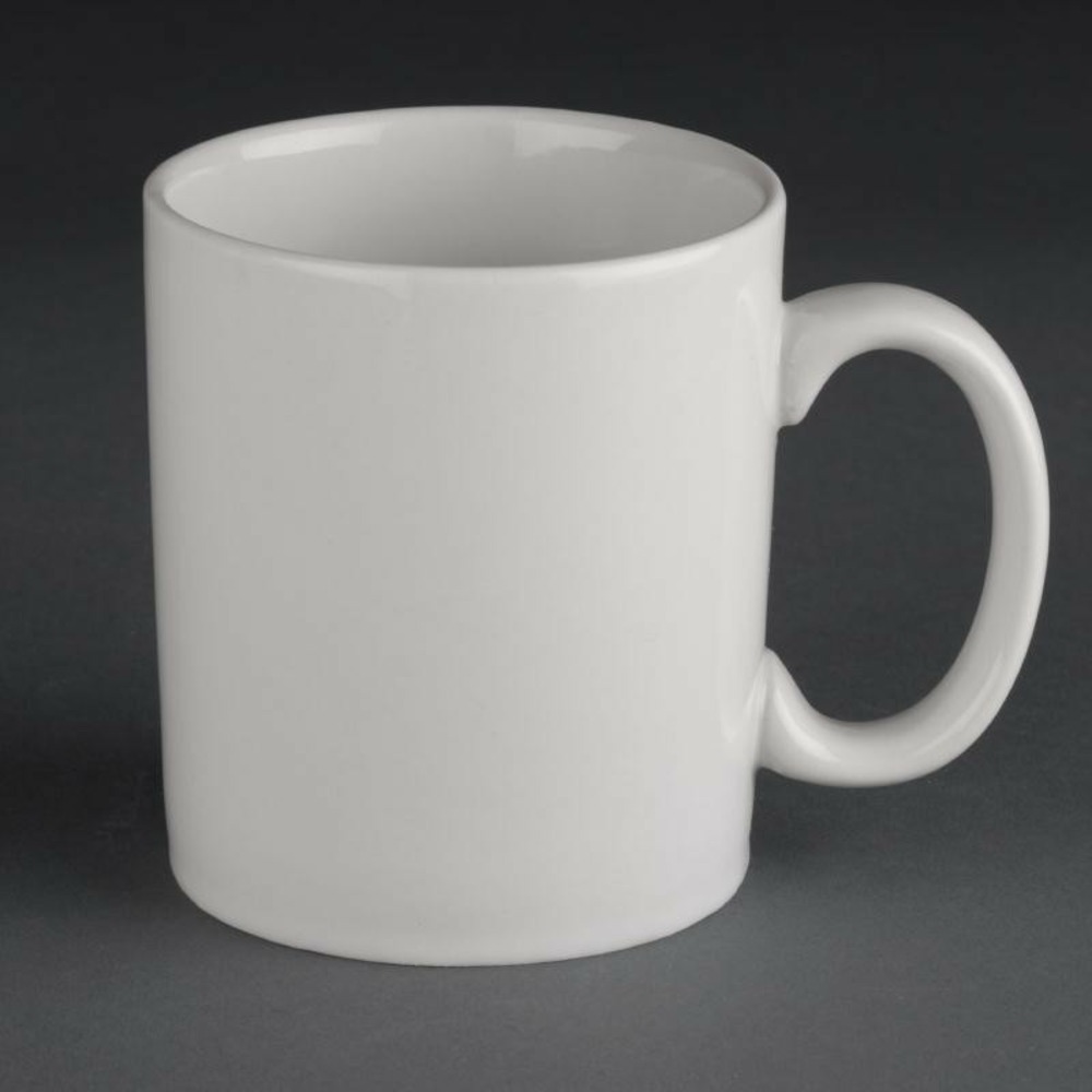 Tasses mugs en porcelaine blanche athena hotelware 280 ml - boite de 12