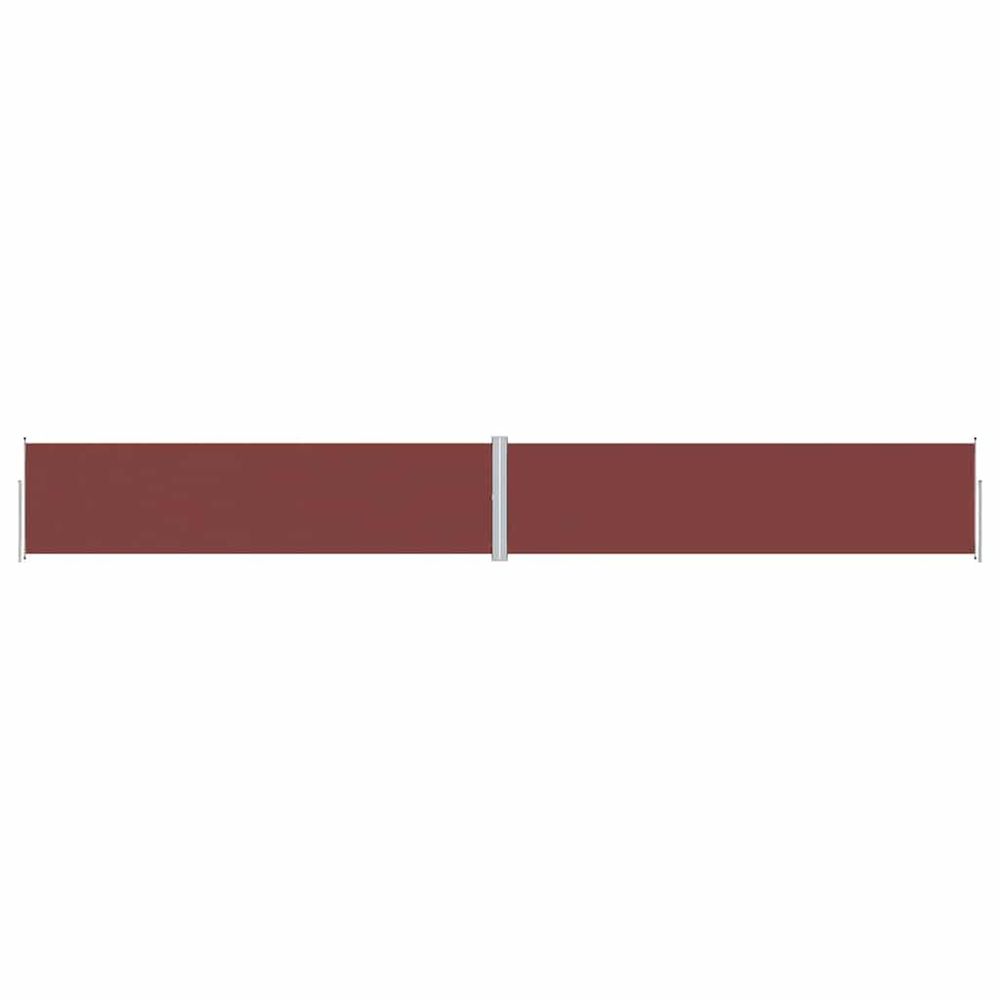 Auvent latéral rétractable marron 160x1200 cm