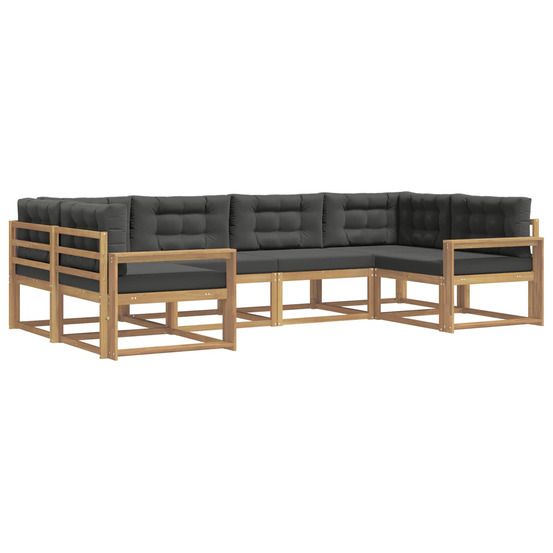 Ensemble de canapés d'extérieur 6 pc blanc et anthracite