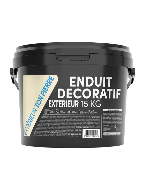 Enduit décoratif extérieur tdp mat ton pierre 15kg - reca tdp