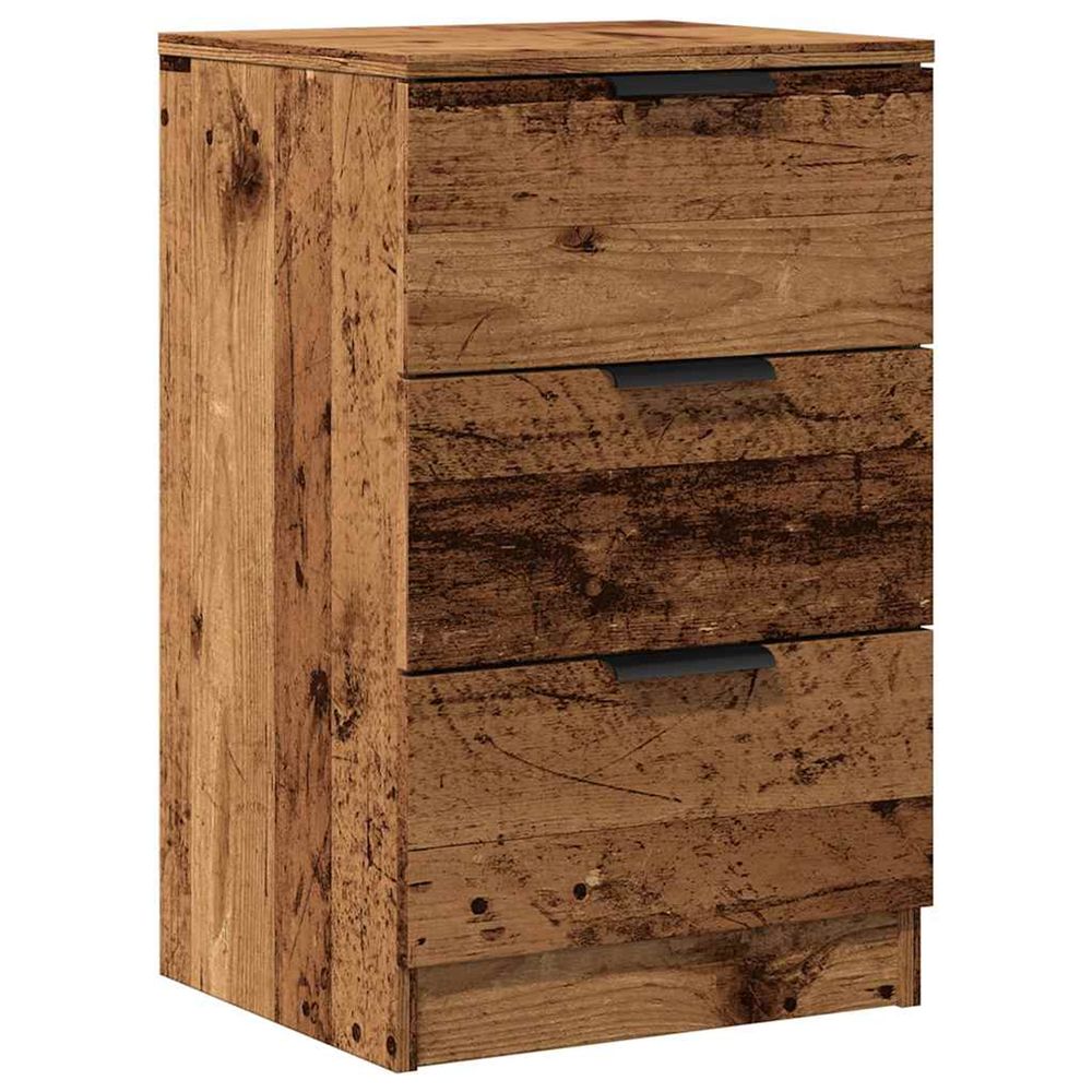 Table de chevet vieux bois 40x36x65 cm bois d'ingénierie
