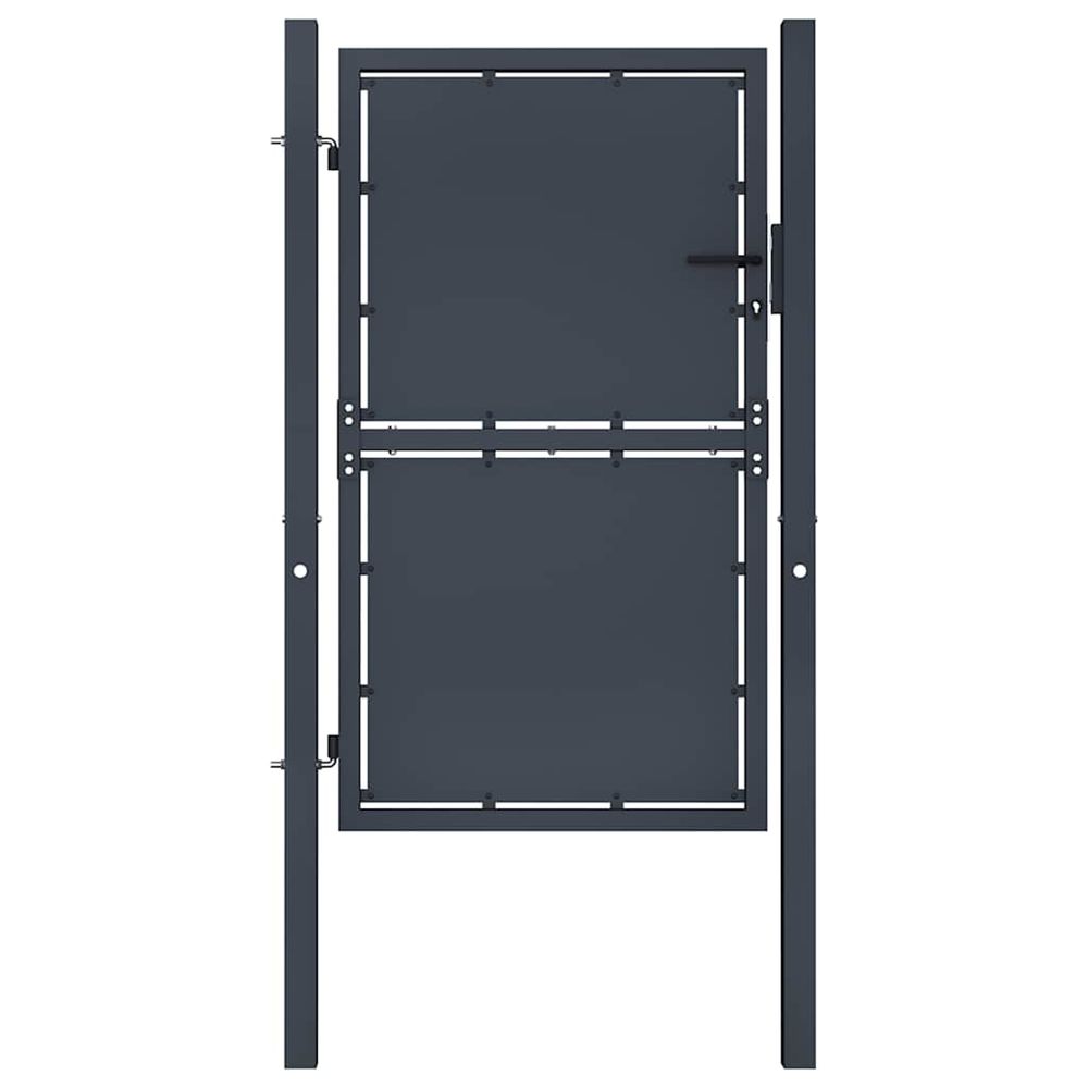 Portail de jardin en acier 100x150 cm anthracite