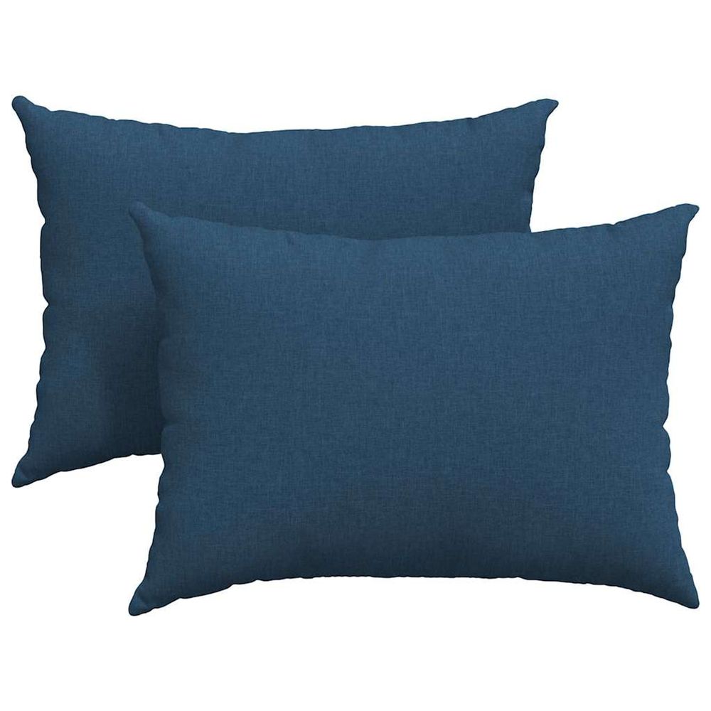 Coussins de canapé 2 pc tissu bleu 70 x 50 cm
