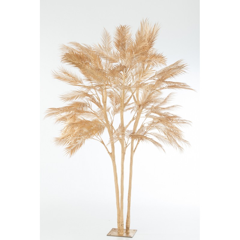 Arbre feuilles de palmier en métal or 180x180x250 cm h250