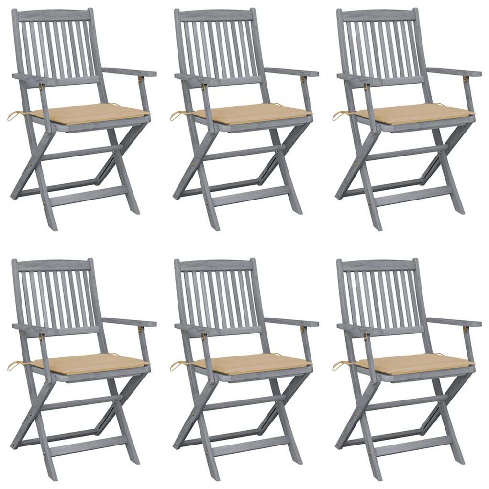 Chaises pliables d'extÃ©rieur 6 pcs