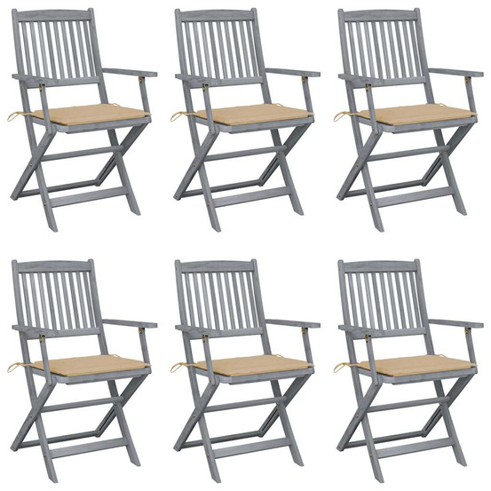 Chaises pliables d'extérieur 6 pcs