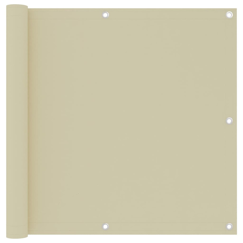Écran de balcon crème 90x500 cm tissu oxford