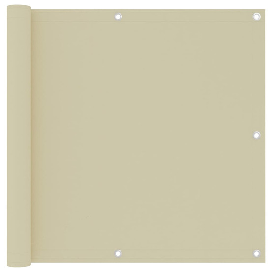 Écran de balcon crème 90x500 cm tissu oxford